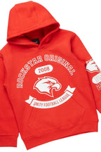 Boys Callias Red Hoodie/Slim Fit Jean Set