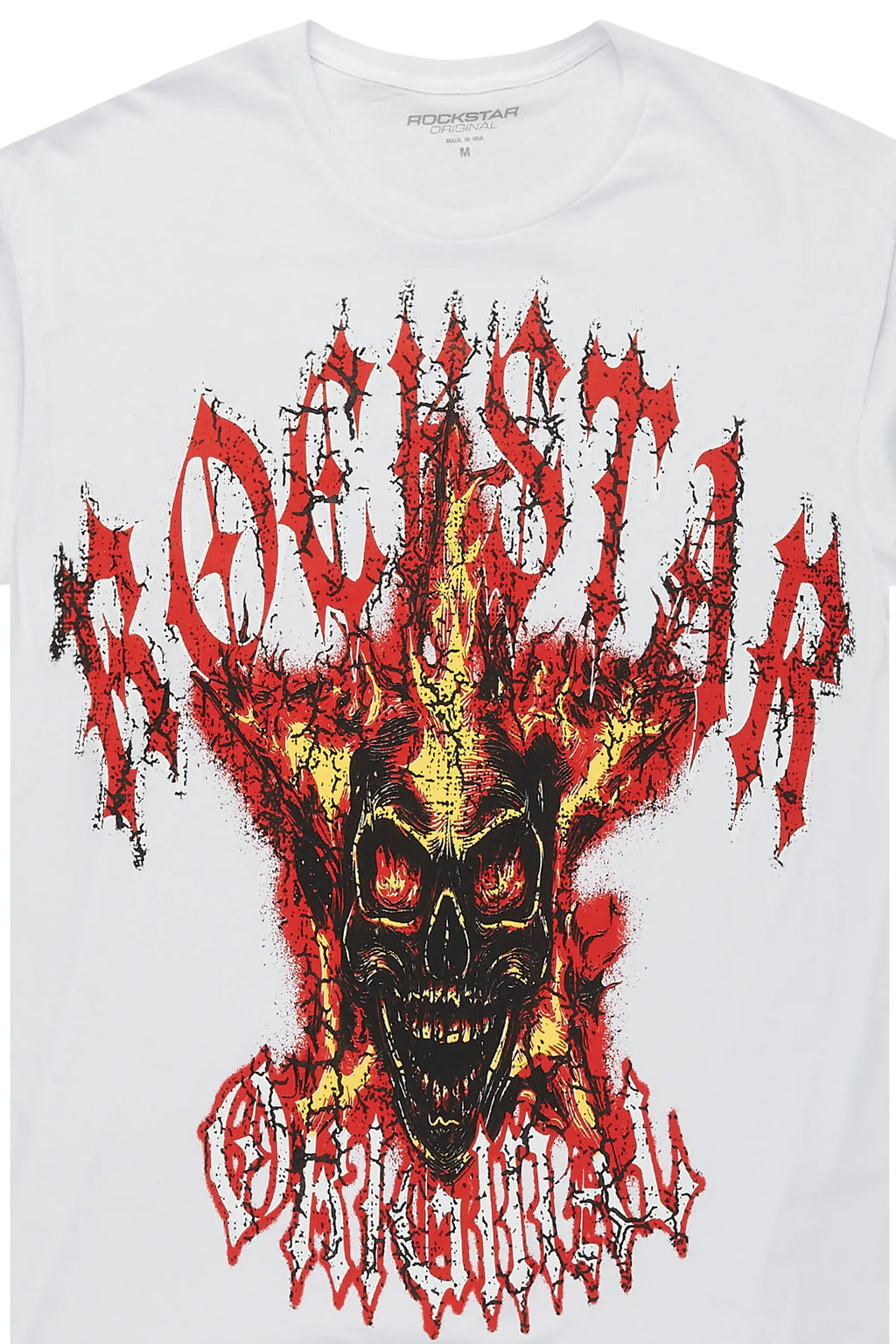 Kalvin White Oversized Graphic T-Shirt