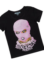 Girls Mura Black T-Shirt/Denim Short Set