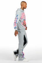 Cairo Heather Grey Hoodie/Baggy Track Pant Set