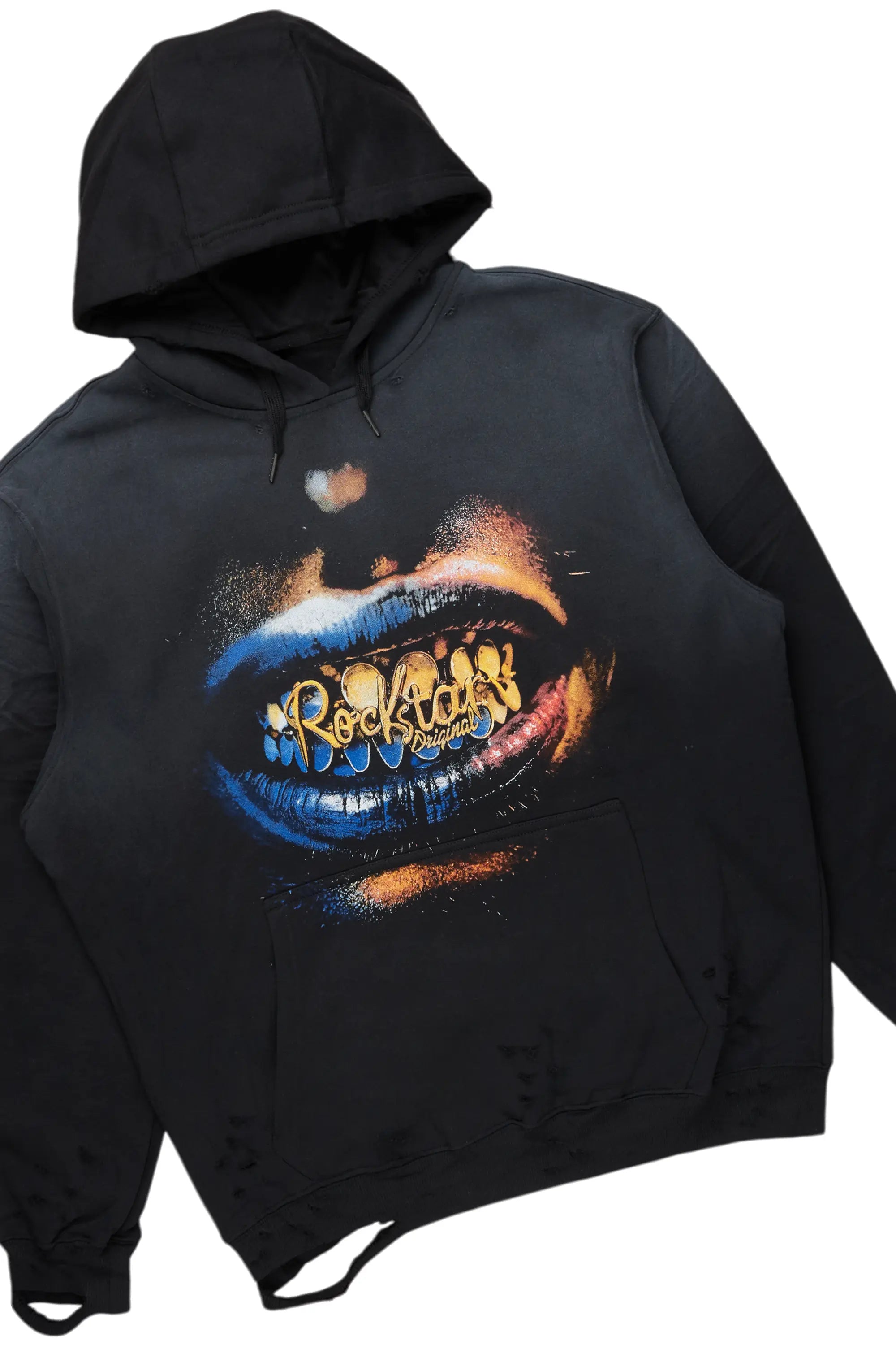 Marsonique Black/Tan Hoodie/Super Stacked Jean Set