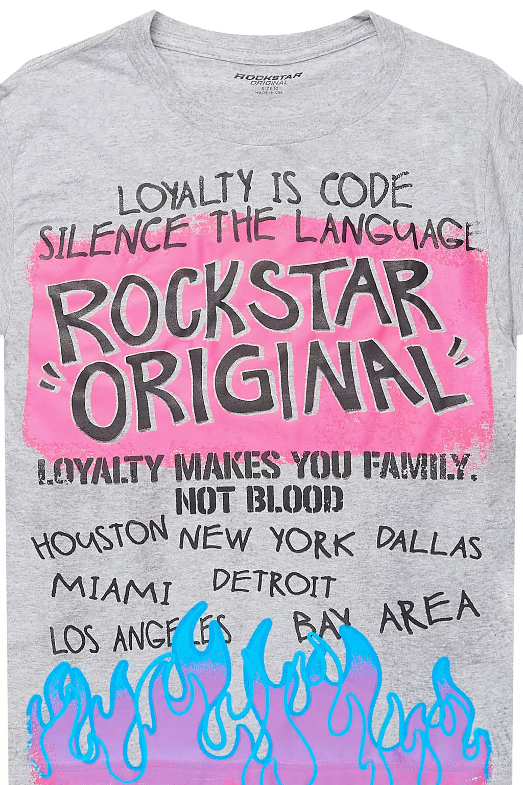 Girls Bridgette Grey/Black Graphic T-Shirt