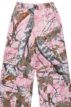 Precious Pink Tree Camo Baggy Stacked Jean