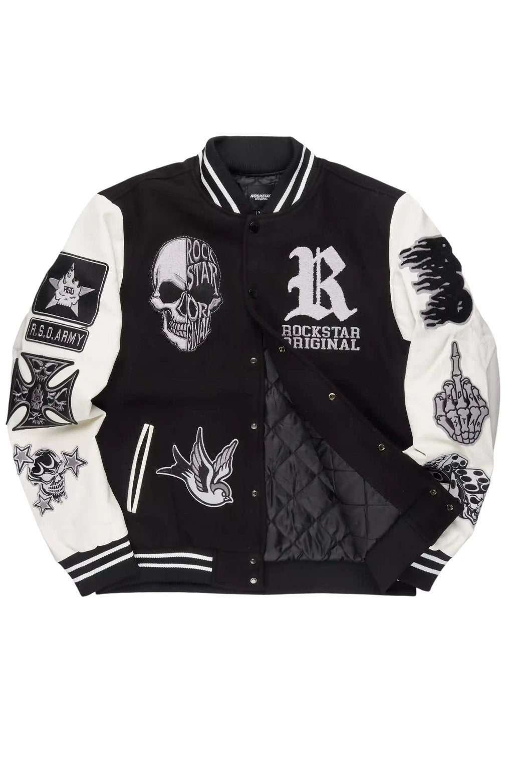 Vidar Black/White Varsity Jacket
