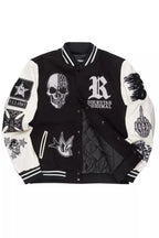 Vidar Black/White Varsity Jacket