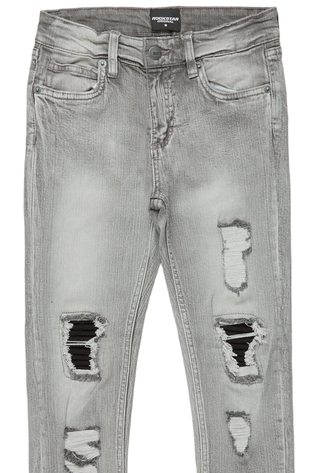 Girls Hadia Grey Ripped Skinny Jean
