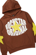 States Brown Baggy Stacked Hoodie Track Set