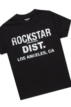 Boys Lake Black/White T-Shirt/Dag Stacked Flare Jean Set