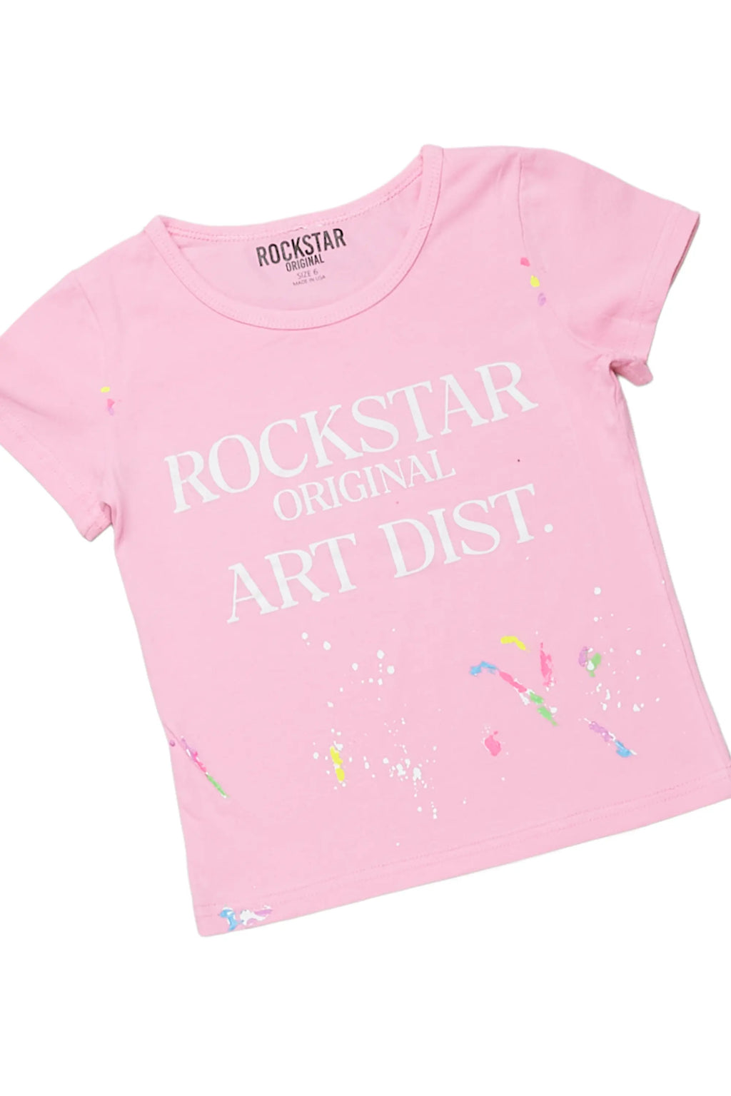 Girls Idana Pink T-Shirt/Denim Short Set