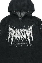 Raymond Black Graphic Knitted Mohair Hoodie
