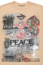 Saeko Beige Oversized Graphic T-Shirt