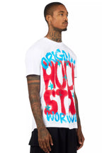 Xaerys White/Red Oversized Graphic T-Shirt