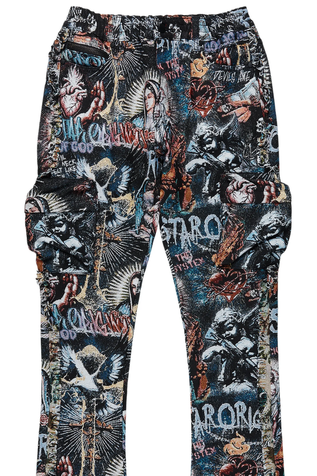 Dalai Multi Stacked Tapestry Flare Jean