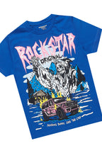 Boys Kip Royal/Blue T-Shirt/Stacked Flare Cargo Jean Set