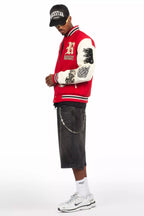 Vidar Red Varsity Jacket