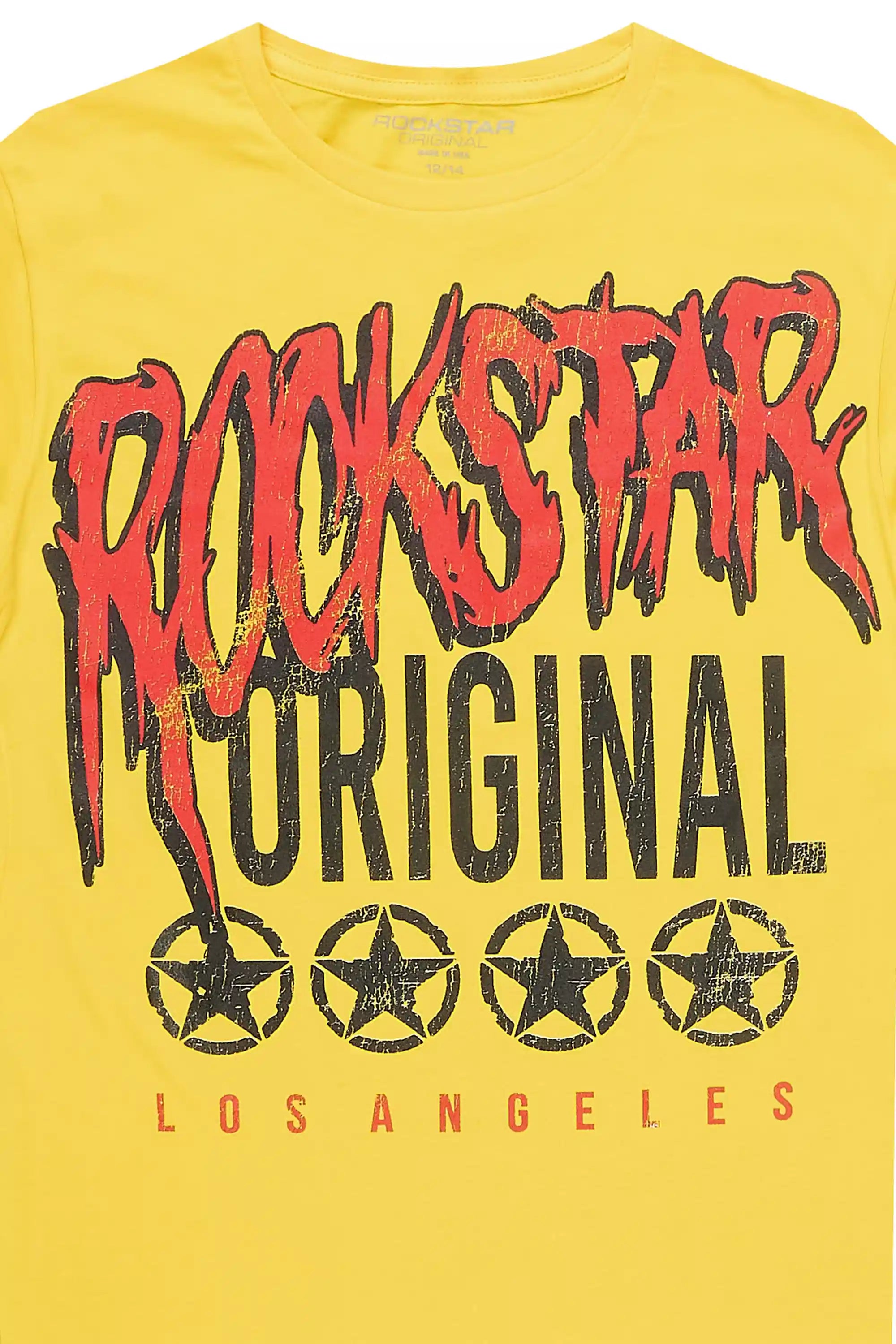 Boys Wizzurd Yellow/Red Graphic T-Shirt