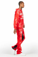 Nelly Red Hoodie/Baggy Track Pant Set