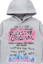 Boys Beno Light Grey Graphic Hoodie