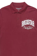 Boys Ruffo Burgundy/White Polo