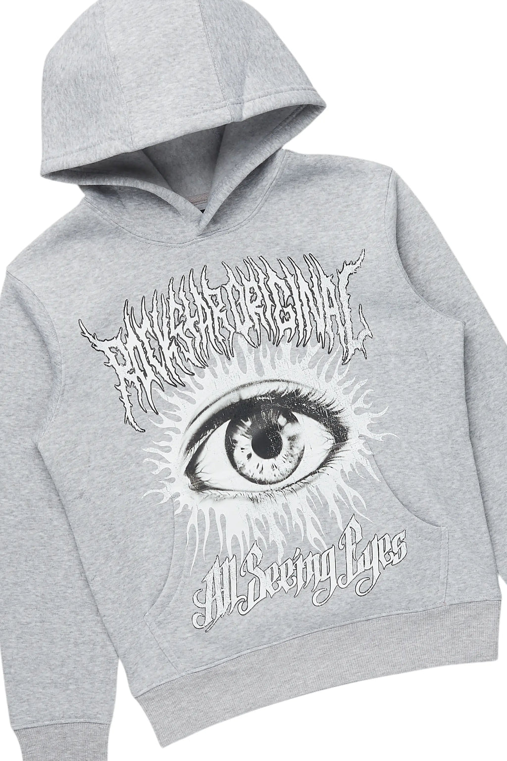 Boys All Seeing Eyes Blue/Light Grey Hoodie/Stacked Flare Jean Set