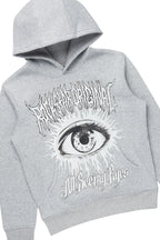 Boys All Seeing Eyes Blue/Light Grey Hoodie/Stacked Flare Jean Set