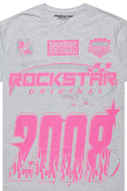 Esha Grey/Pink Oversized T-Shirt