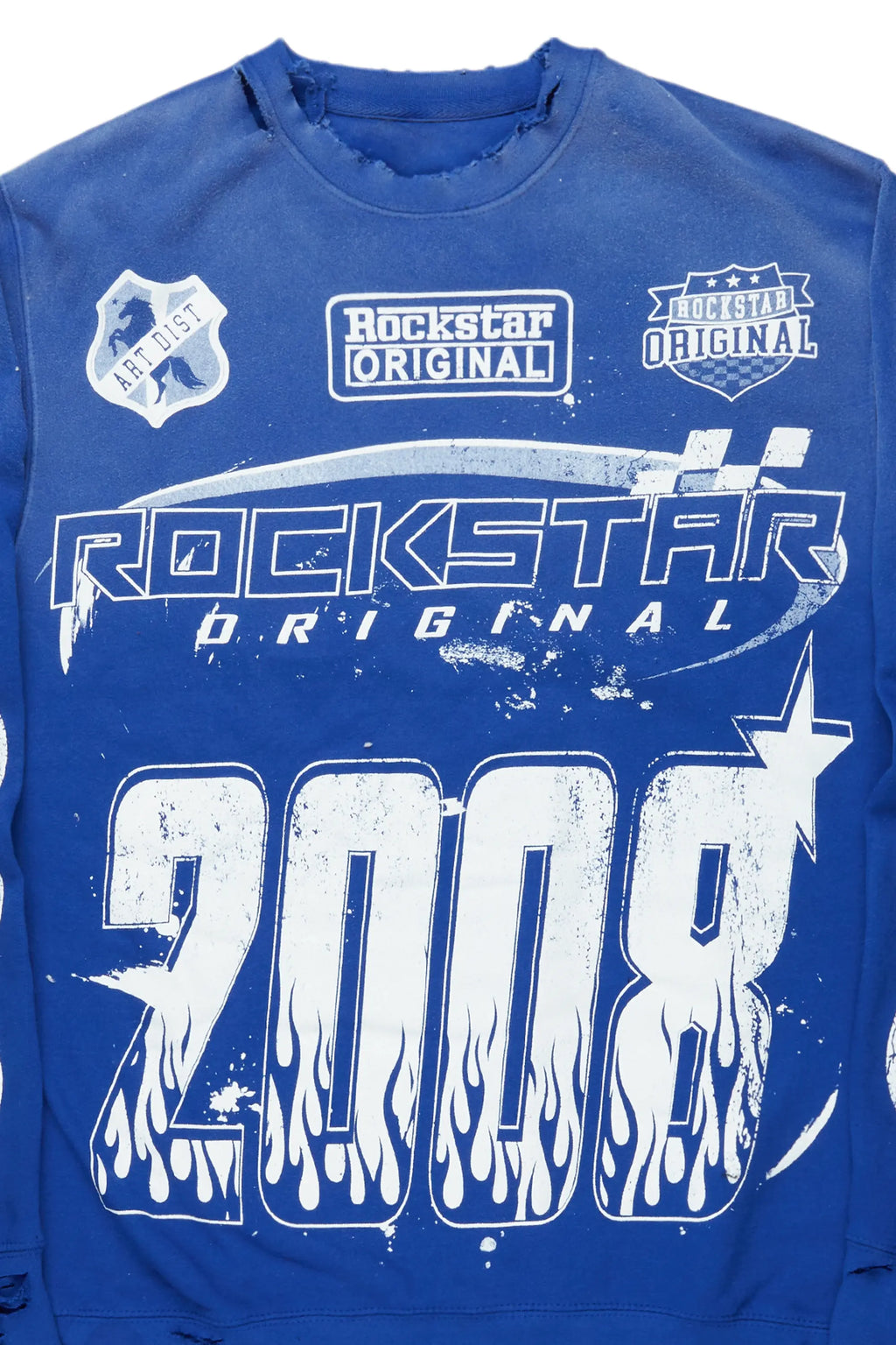 Amos Royal Blue Graphic Crewneck