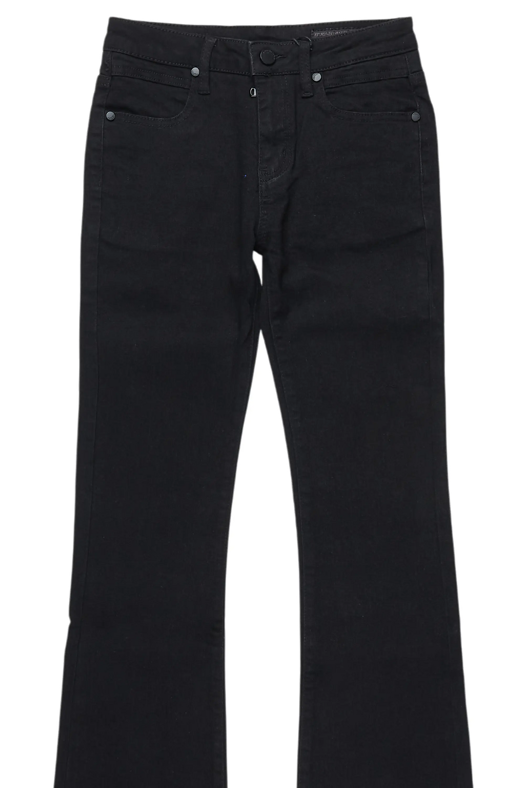 Boys Dag Jet Black Stacked Flare Jean