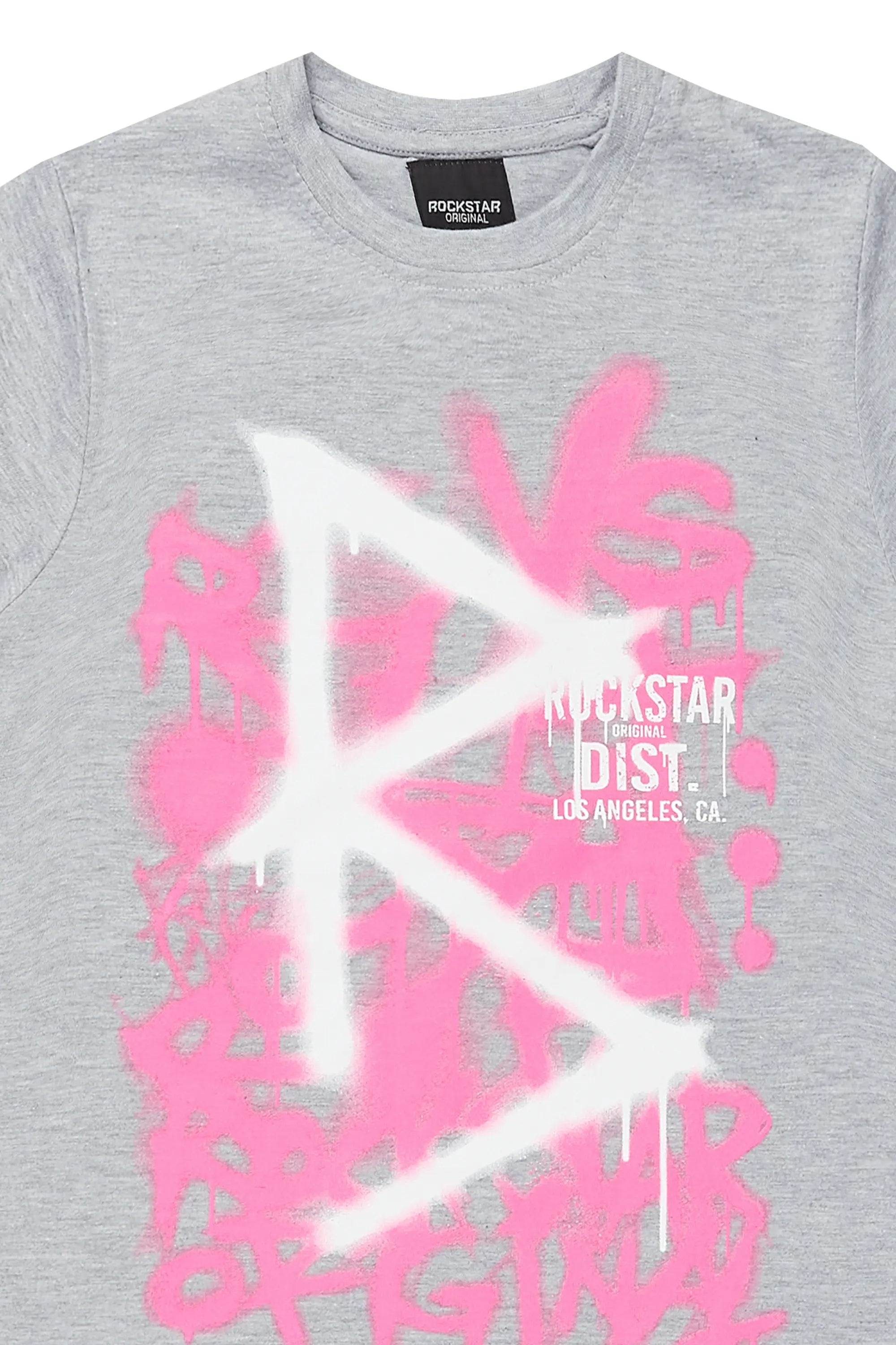 Girls Nahomy Grey Graphic T-Shirt