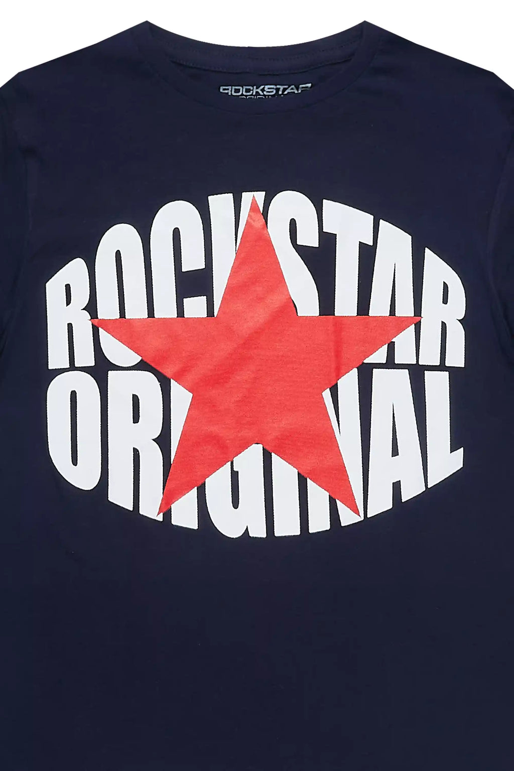 Boys Ezra 2.0 Navy/Red Graphic T-Shirt