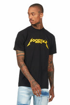 Diogo Black/Yellow Printed T-Shirt