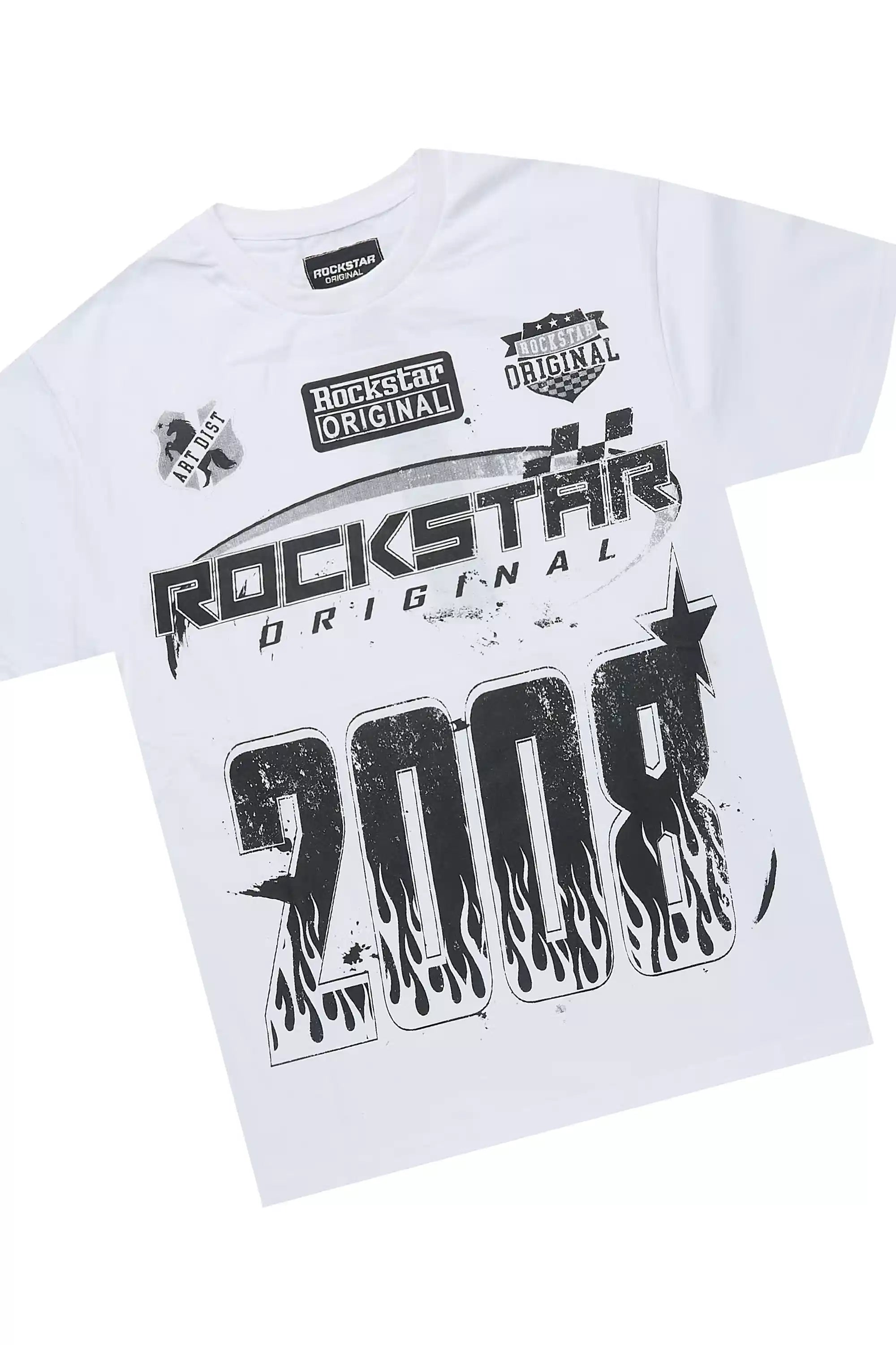 Amos Heather Grey T-Shirt/Stacked Flare Track Set