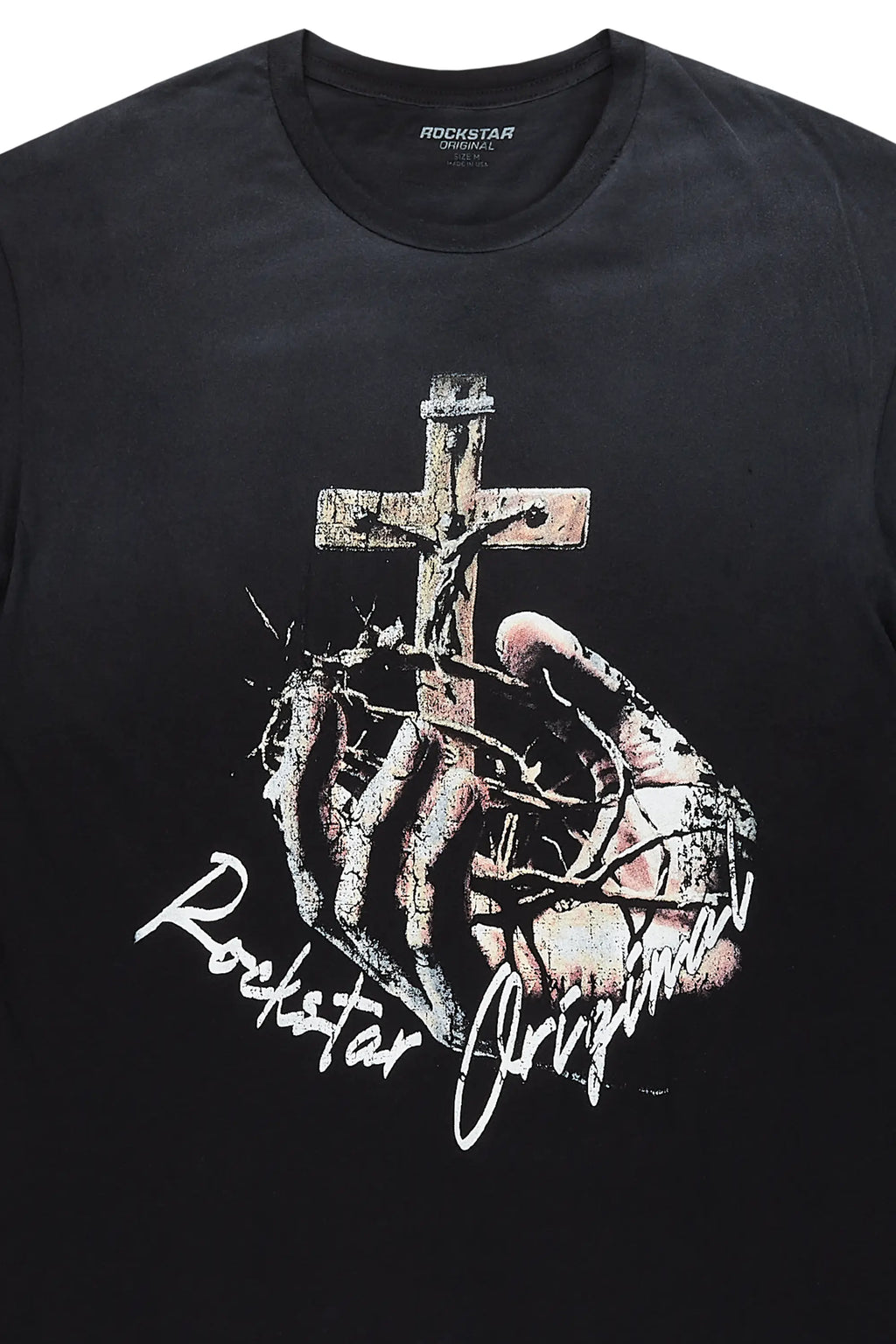 Kateo Black Graphic Oversized T-Shirt