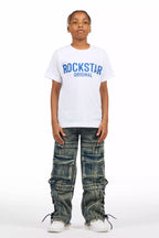 Boys Three Maxi Blue Baggy Fit Jean