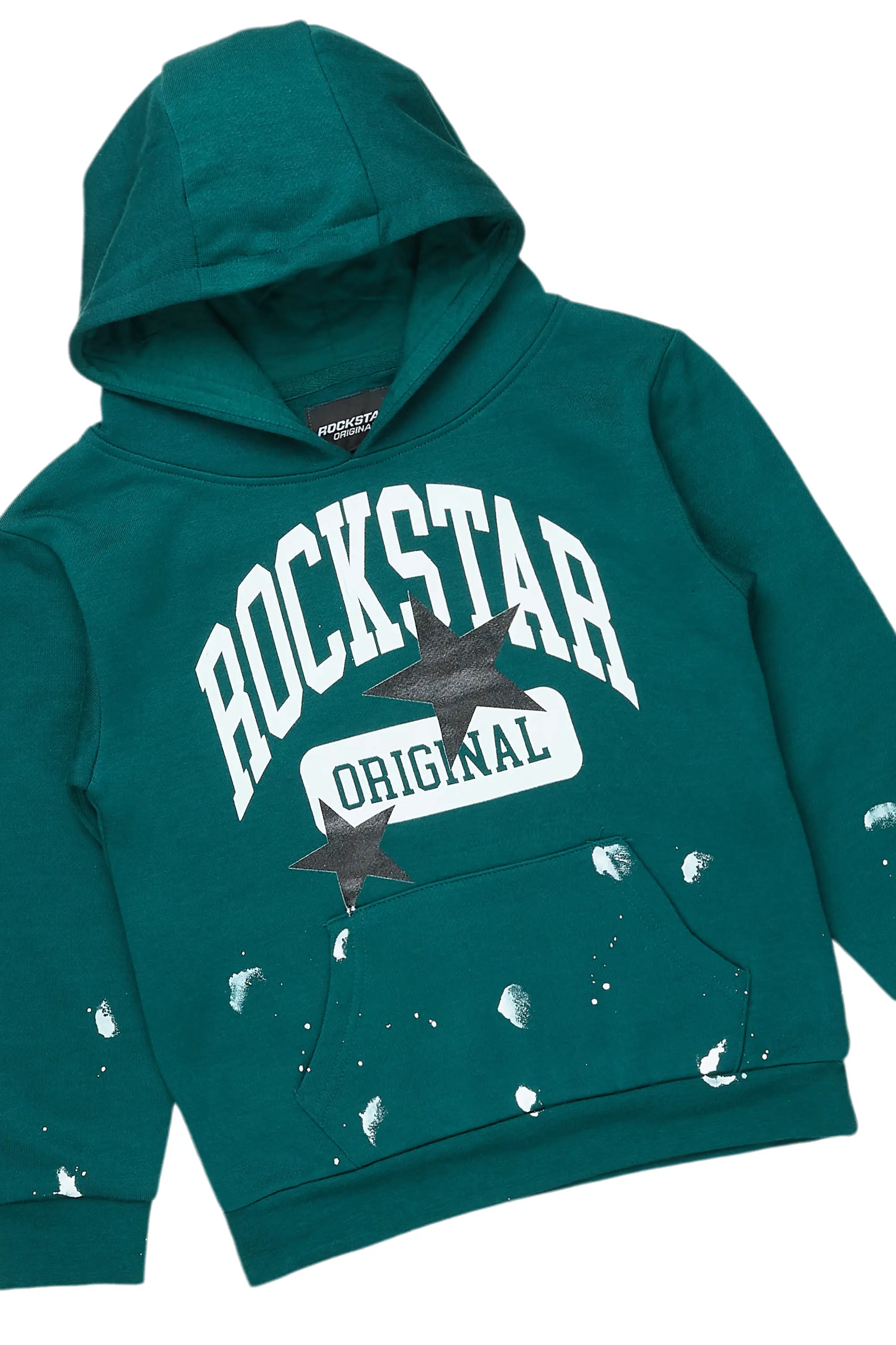 Boys Malie Dark Green Baggy Fit Pant Set