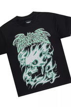 Schtupp Black Oversized T-Shirt/Stacked Flare Jean Bundle