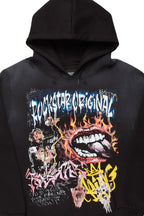 Yooz Black Graphic Hoodie