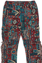 Ayami Red Slim Tapestry Flare Jean