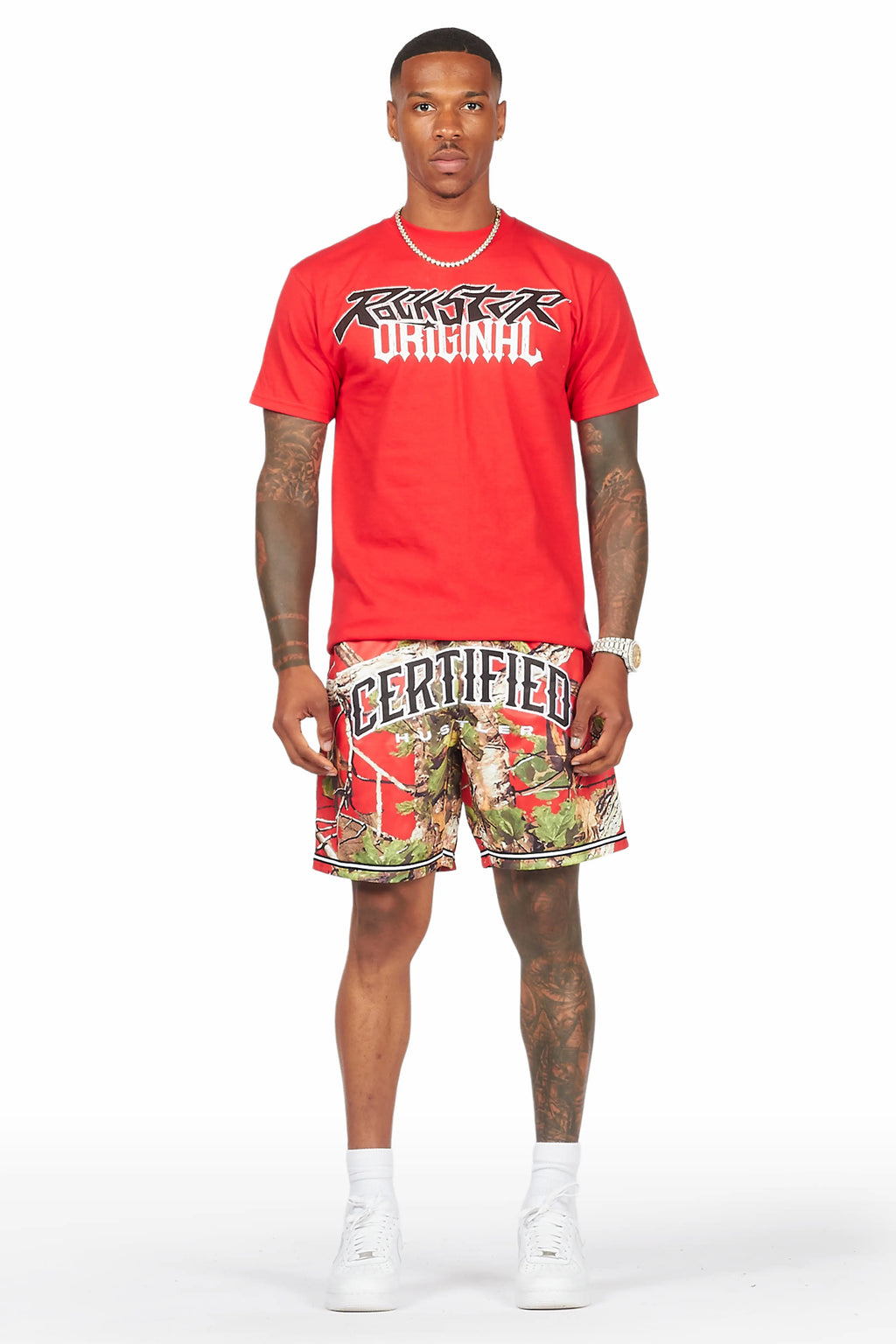 Ceri Red Graphic Short