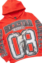 Fields Red/White Baggy Hoodie Track Set