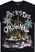 Axrian Black/Pink Oversized Graphic T-Shirt