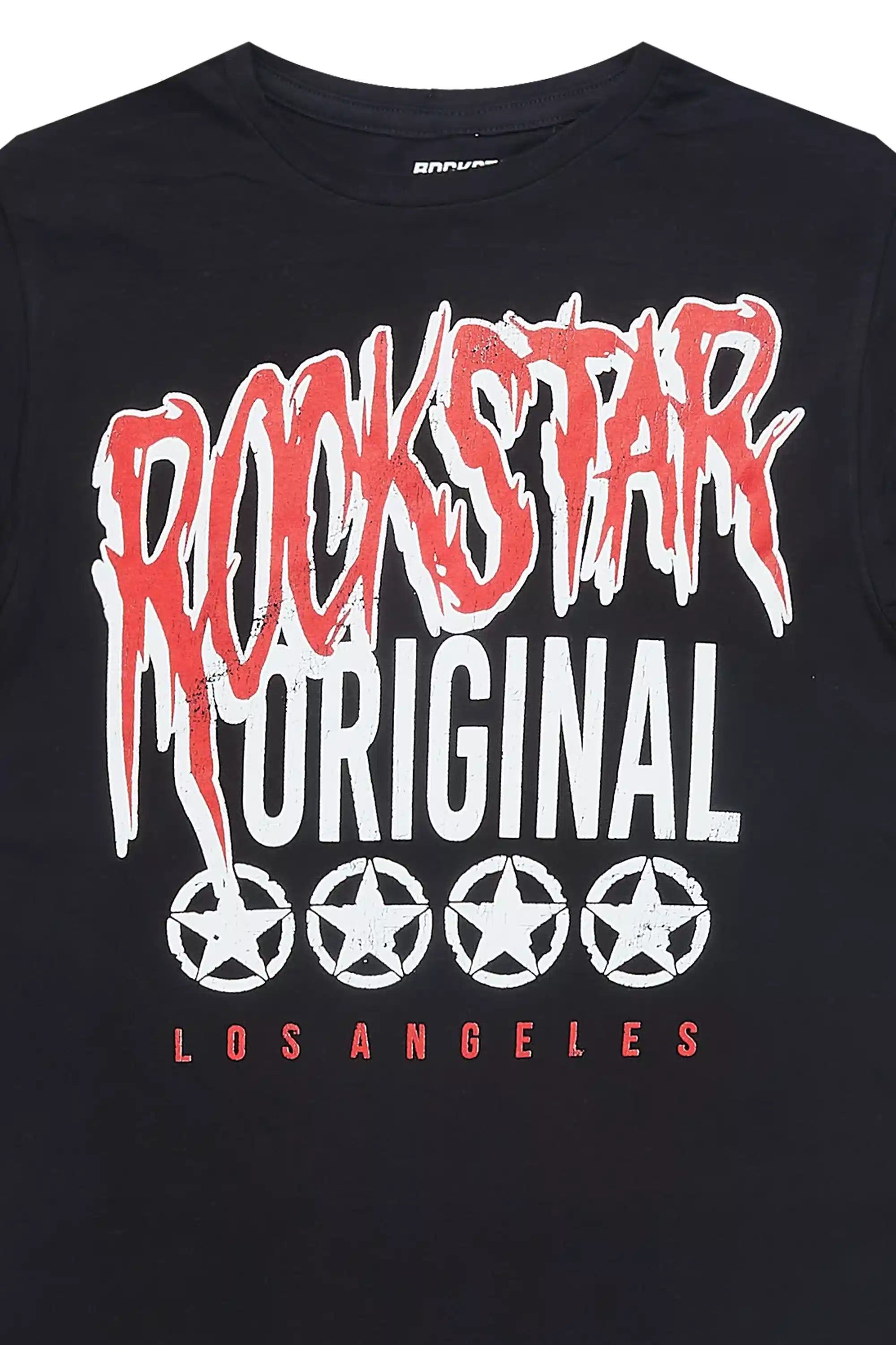 Boys Wizzurd Black/Red Graphic T-Shirt