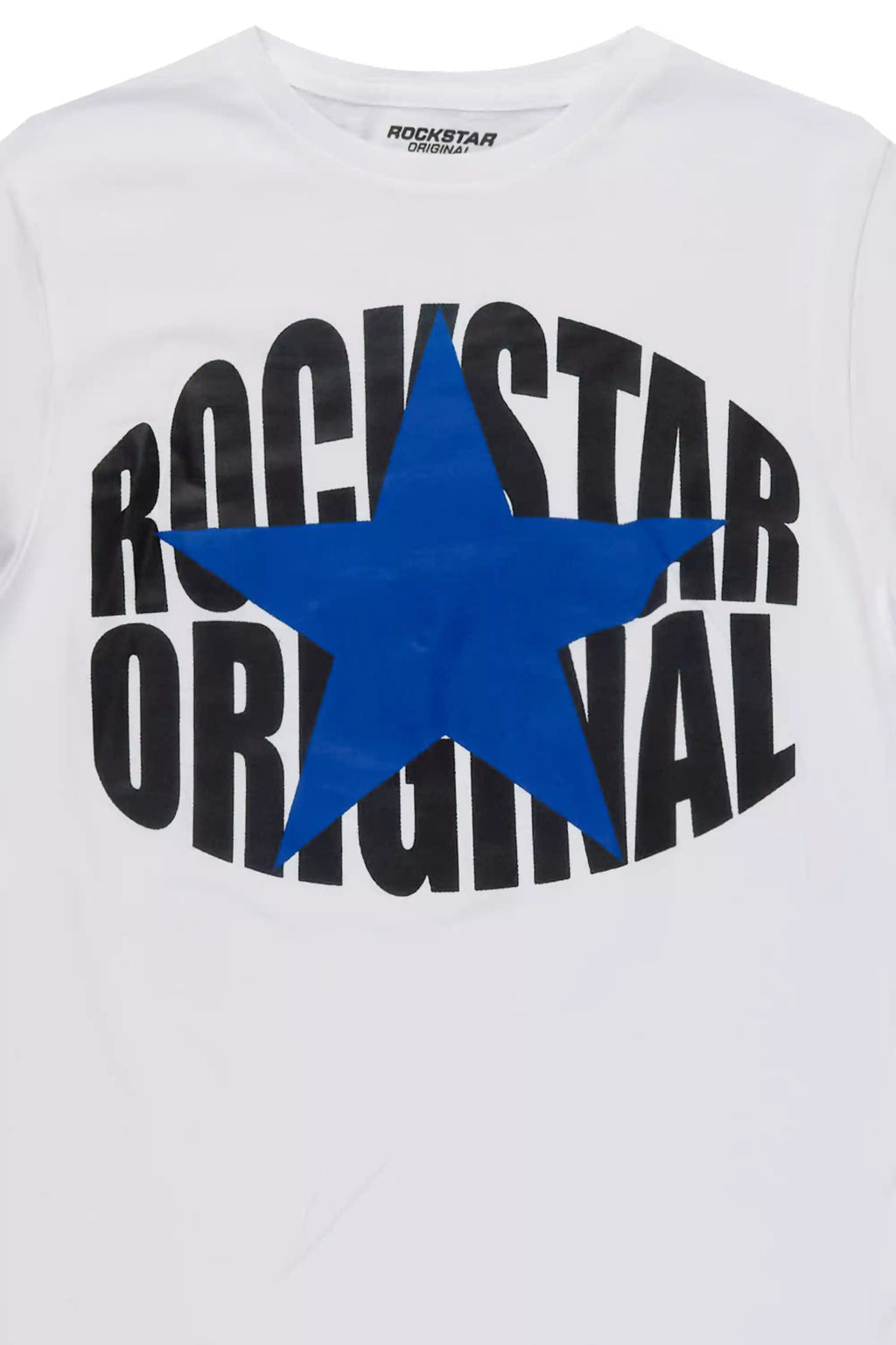 Boys Ezra 2.0 White/Royal Graphic T-Shirt