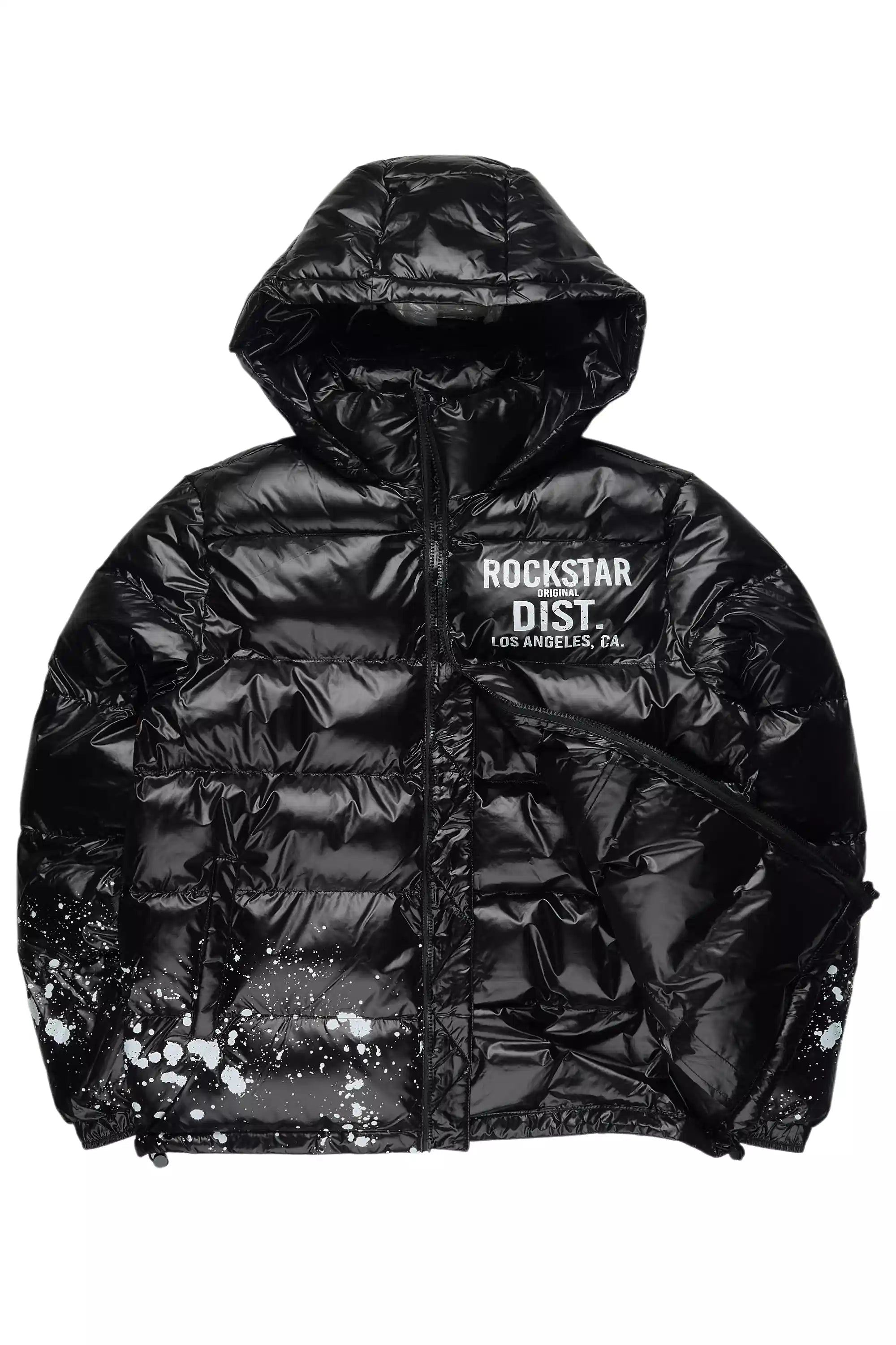 Raffer Black Heavy Puffer Jacket
