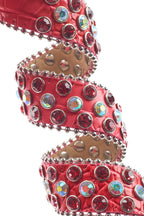 Sammy Pink Rhinestone Belt