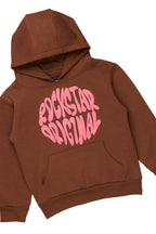 Girls Aria Brown Hoodie Stacked Flare Track Set