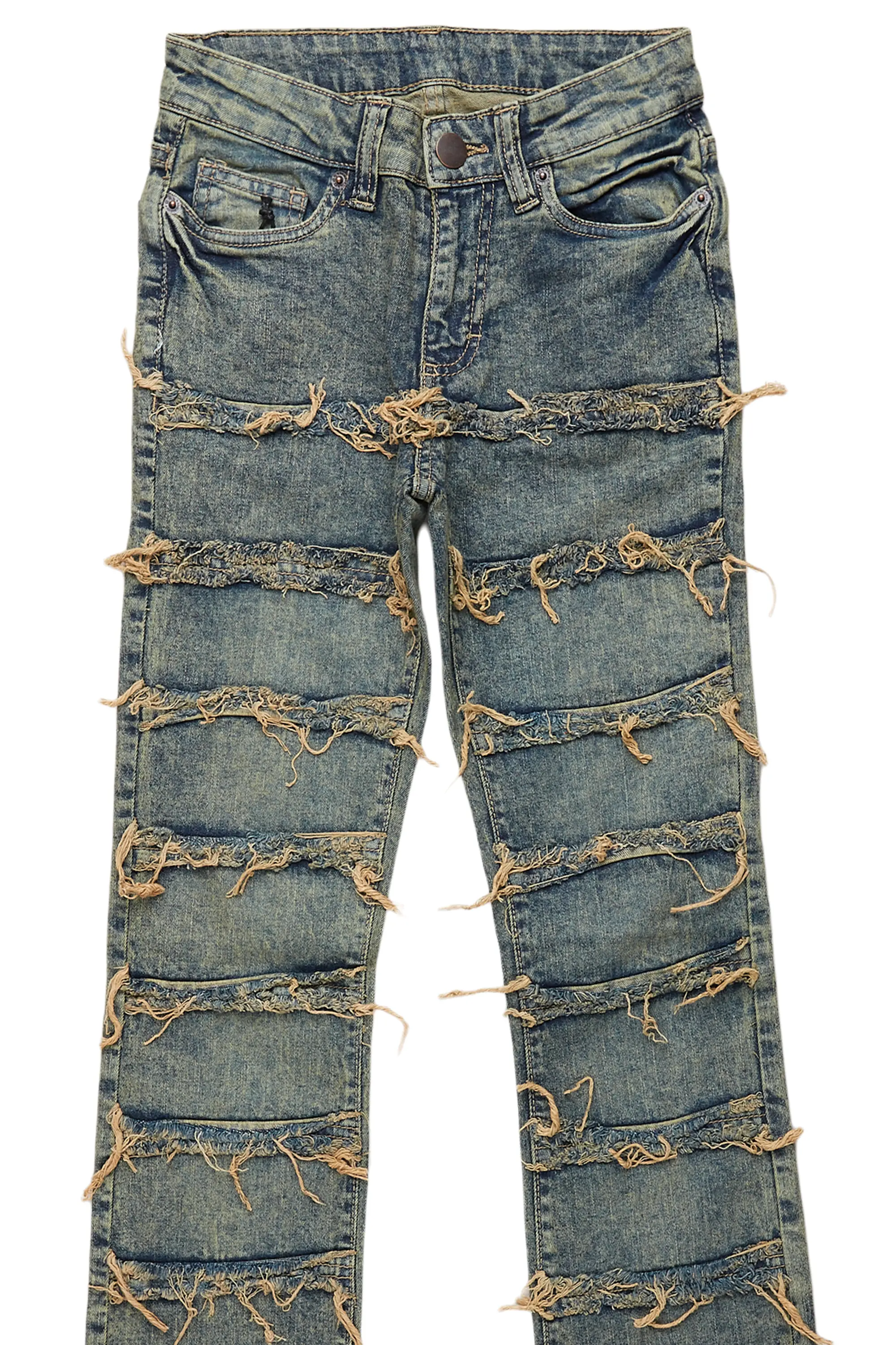 Boys Cullen Vinatge Frayed Stacked Flare Jean
