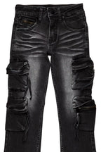 Boys Rodion Dark Grey Slim Fit Cargo Jean