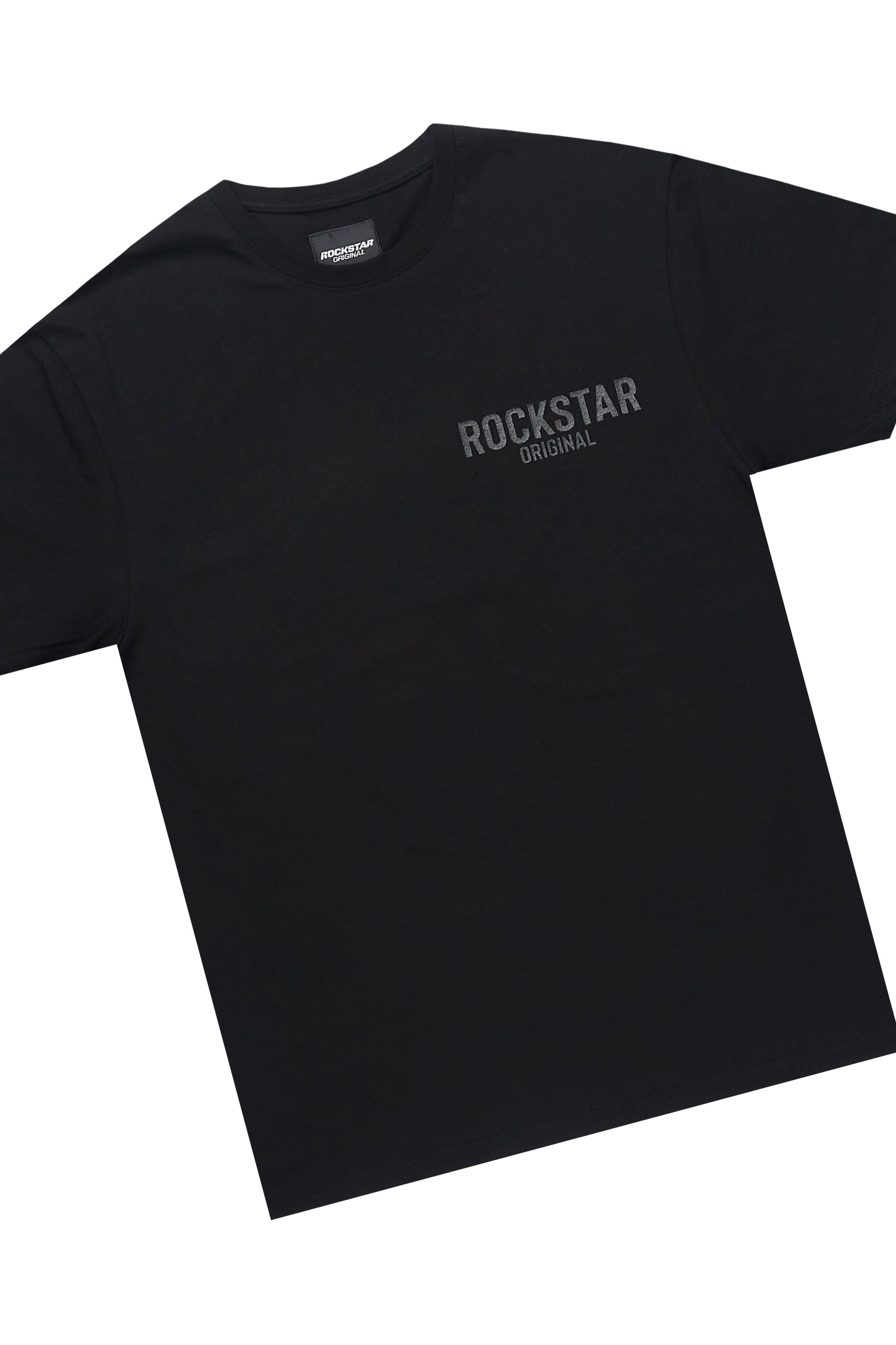 Sana Black/Black T-Shirt Cargo Shorts Set