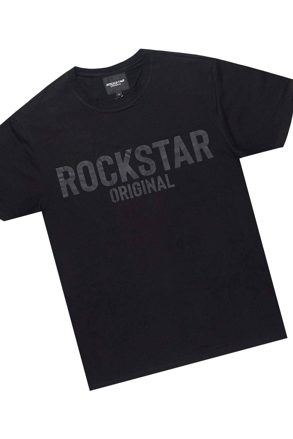 Sana Black T-Shirt/Stacked Track Pant Set